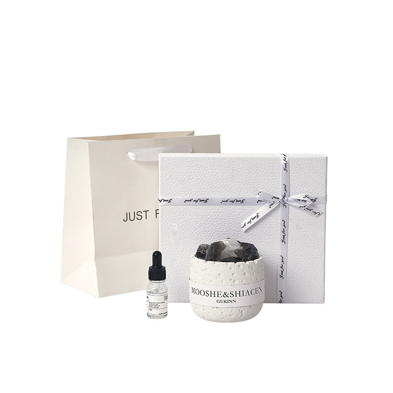 Crystal Aroma Stone Gift Set with Oil, Agarwood