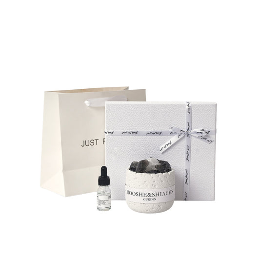 Crystal Aroma Stone Gift Set with Oil, Agarwood