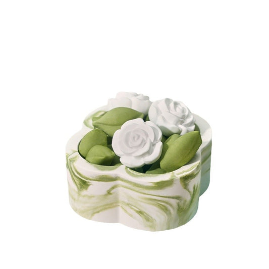 Gardenia Aroma Flower Gift Set, Plaster Box