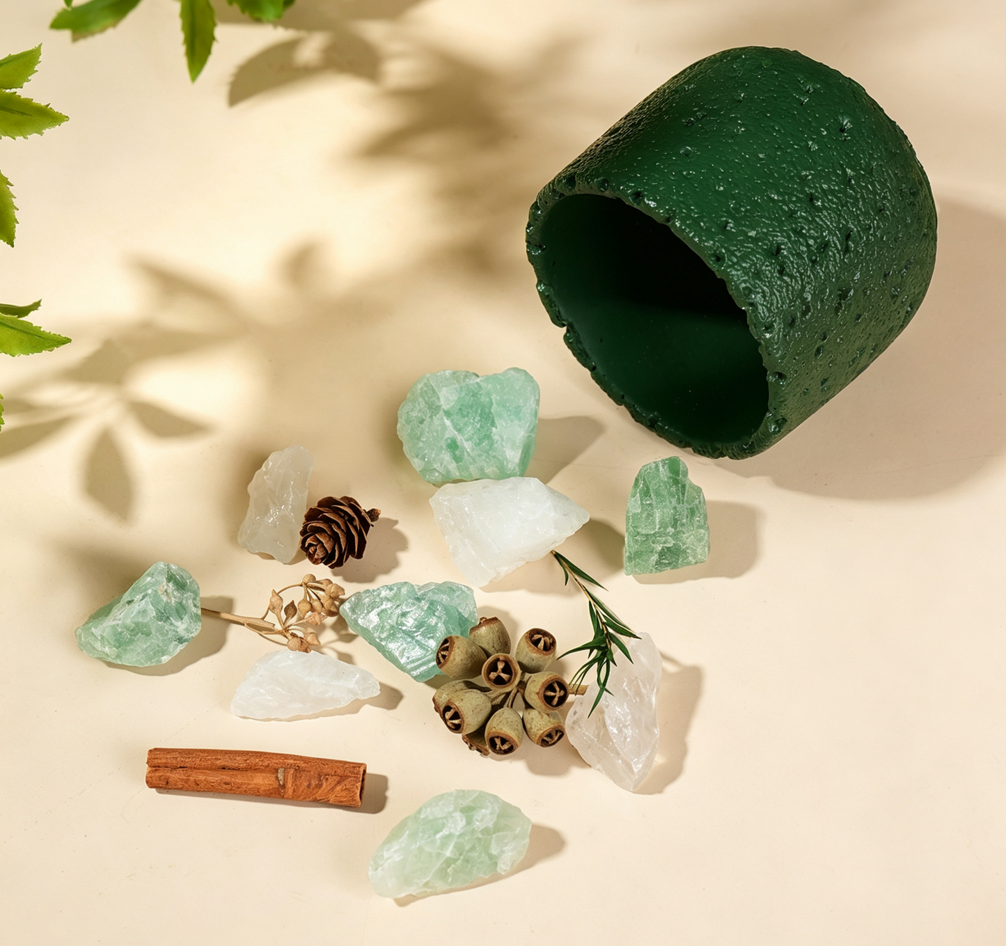 Crystal Aroma Cup Gift Set, Green or Red, Citrus
